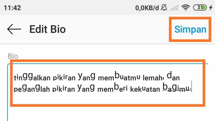 Bio Ig Keren Singkat